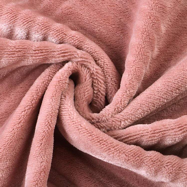 Skær bunkeflanel fleece stof